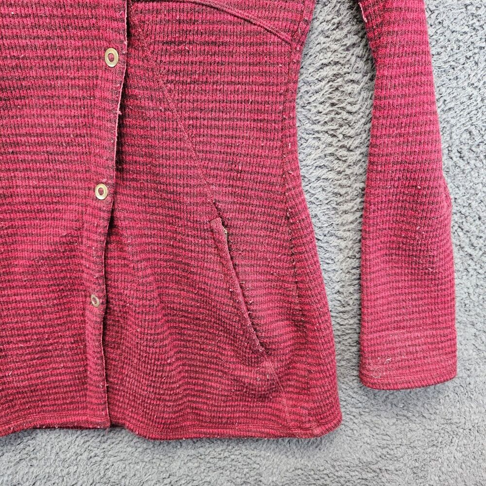 Prana Milana Jacket Women Size Small Red Striped Wool Blend Button Up - Picture 3 of 12
